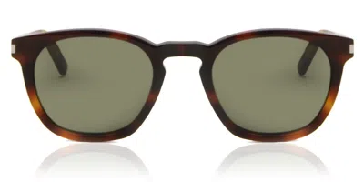Saint Laurent Sl 28 003 Men's Sunglasses Tortoiseshell Size 49 In Brown