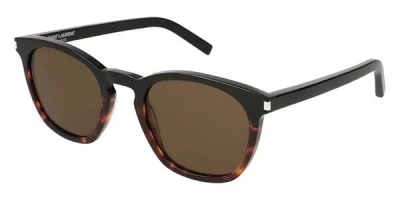 Saint Laurent Sl 28 025 Men's Sunglasses Tortoiseshell Size 51 In Multi
