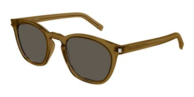 Saint Laurent Sl 28 050 Men's Sunglasses Brown Size 49