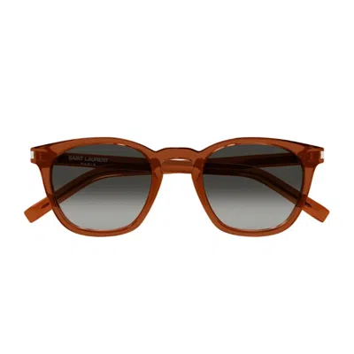 Saint Laurent Sl 28 Linea Corner Angle Sunglasses In Brown