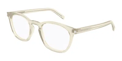 Saint Laurent Sl 28 Opt 014 Occhiali Da Vista Gialli Per Uomo (solo Montatura) In Yellow