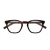 Saint Laurent Sl 28 Opt Linea Corner Angle 002 Havana Glasses In Brown