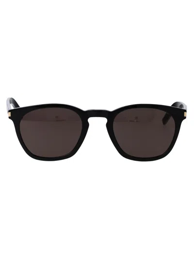 Saint Laurent Sl 28 Slim Sunglasses In 001 Black Black Black