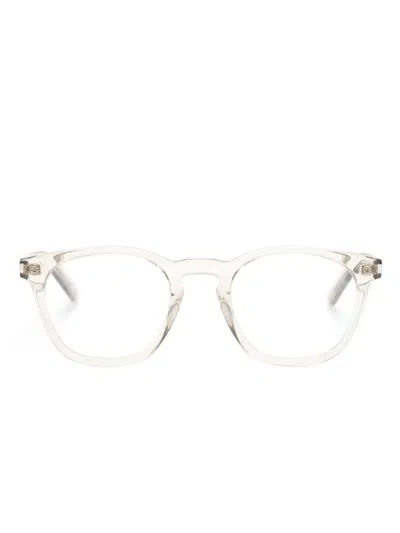 Saint Laurent Sl 28 Square-frame Glasses In Grey