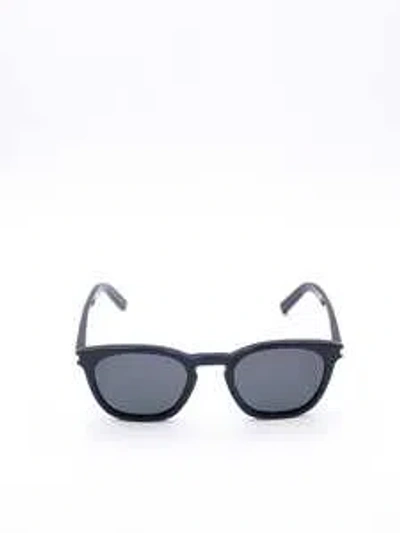 Saint Laurent Sl 28 Sunglasses In Black Black Smoke