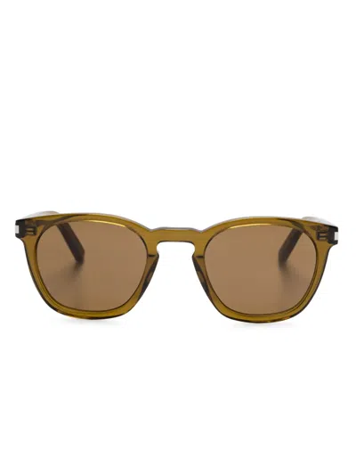 Saint Laurent Sl 28 Sunglasses In Green