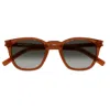 Saint Laurent Sl 28 Linea Corner Angle 051 Brown Grey Sunglasses In Brown
