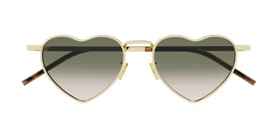Saint Laurent Sl 301 Loulou 011 Occhiali Da Sole Oro Per Uomo In Multi