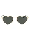 Saint Laurent Sl 301 Loulou Sunglasses In 004 Gold Gold Grey