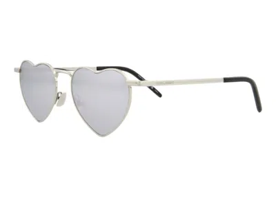 Pre-owned Saint Laurent Sl 301 Loulou Sunglasses In Silver (sl301loulo/30007818/003)