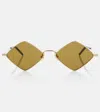 Saint Laurent Sl 302 Lisa Diamond-shaped Sunglasses In Brown