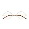 Saint Laurent Sl 302 Lisa Opt 003 Gold Transparent Gloves In Oro