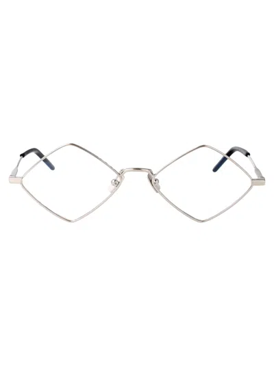 Saint Laurent Sl 302 Lisa Opt Glasses In Silver-silver-transparent