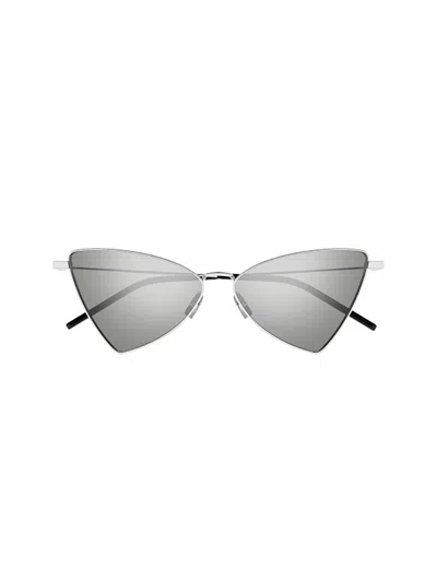 Saint Laurent Sl 303 Jerry Sunglasses In 010 Silver Silver Silver