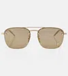 Saint Laurent Sl 309 M Aviator Sunglasses In Bronze-bronze-brown