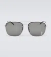 Saint Laurent Sl 309 M Aviator Sunglasses In Silver