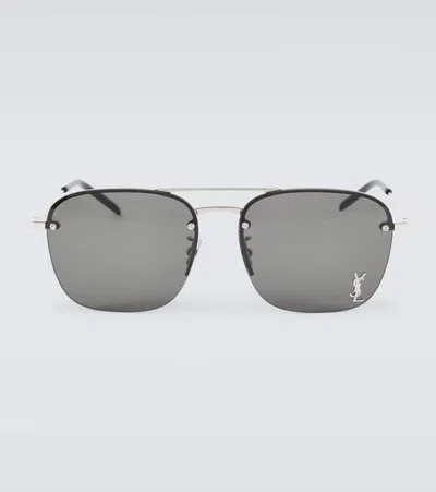 Saint Laurent Sl 309 M Aviator Sunglasses In Black