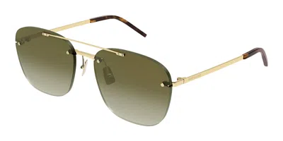Saint Laurent Sl 309 Rimless 003 Occhiali Da Sole Oro Per Uomo In Gold