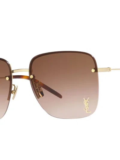 Saint Laurent Sl 312 Sonnenbrille In Gold