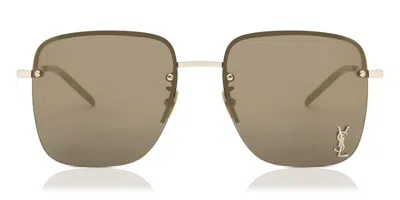 Saint Laurent Sl 312 M 006 Occhiali Da Sole Oro Per Donna In Gray
