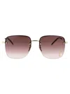 Saint Laurent Sl 312 M Sunglasses In 008 Gold Gold Brown