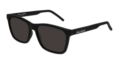 Pre-owned Saint Laurent Sl-318-001 Square Black