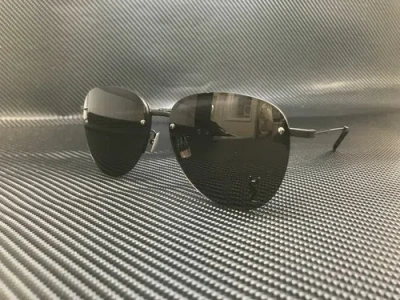 Pre-owned Saint Laurent Sl 328 K M 001 Black Pilot 61 Mm Unisex Sunglasses
