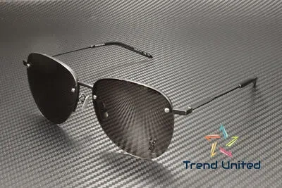 Pre-owned Saint Laurent Sl 328 K M 001 Pilot Navigator Metal Black 61 Mm Unisex Sunglasses