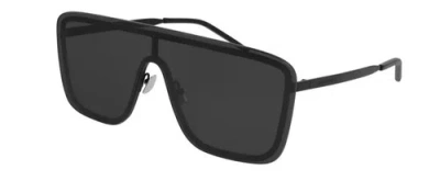 Pre-owned Saint Laurent Sl 364 Mask 002 Black Sunglasses