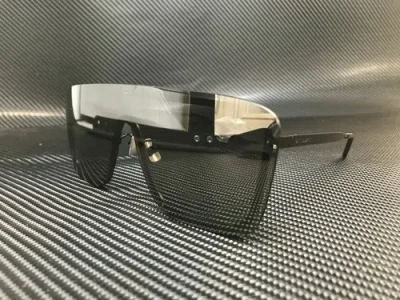 Pre-owned Saint Laurent Sl 364 Mask 003 Silver Rectangle Unisex 99 Mm Sunglasses