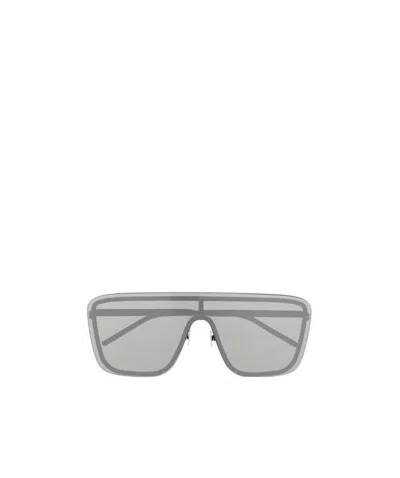 Saint Laurent Sl-364 Mask Sunglasses In Gray