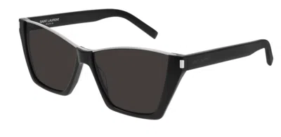 Pre-owned Saint Laurent Sl 369 Kate 001 Black Cat-eye Women's Sunglasses