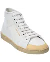 Saint Laurent Sl 39 Leather Sneaker In White