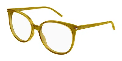 Saint Laurent Sl 39 Men's Glasses, Green, Size 54 In Gold