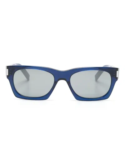 Saint Laurent Sl 402 Square-frame Sunglasses In Blue