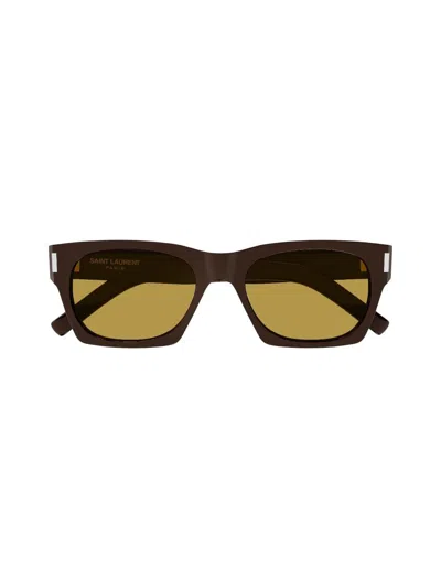 Saint Laurent Sl 402 Sunglasses In Brown