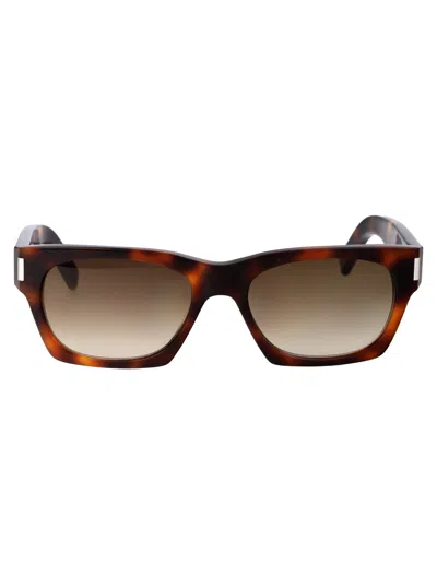 Saint Laurent Sl 402 Sunglasses In Havana-havana-brown