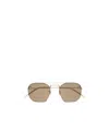 Saint Laurent Sl 422 Aviator-frame Sunglasses In Nude