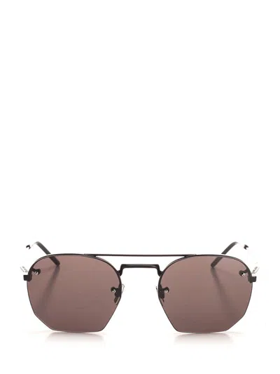Saint Laurent Sl 422 Aviator Sunglasses In Black