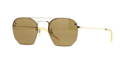 Pre-owned Saint Laurent Sl 422 Gold/brown (001) Sunglasses