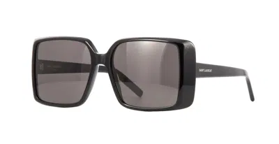 Pre-owned Saint Laurent Sl 451 Black/grey (001) Sunglasses In Gray