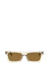 Saint Laurent '461 Betty' Rectangular Frame Sunglasses In Beige