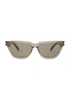 Saint Laurent Cat Eye Sunglasses In Brown & Grey