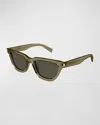 Saint Laurent Sl 462 Suplice Acetate Cat-eye Sunglasses In Brown
