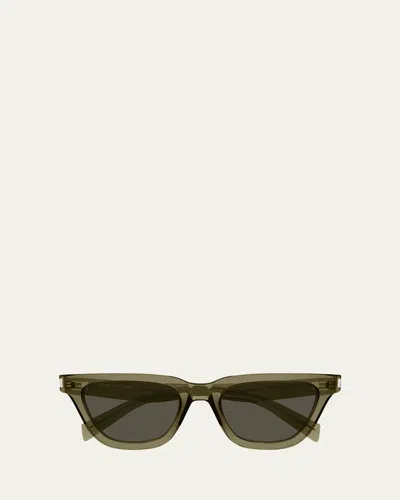 Saint Laurent Sl 462 Suplice Acetate Cat-eye Sunglasses In Brown