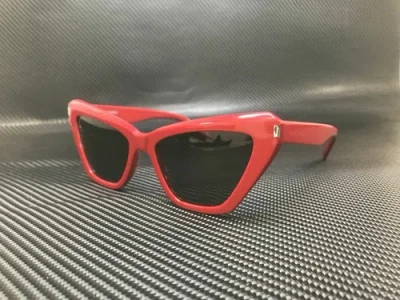 Pre-owned Saint Laurent Sl 466 003 Red Cat Eye 54 Mm Women's Sunglasses In Gray
