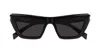 Shop Saint Laurent Sl 467 Sunglasses In 001 Black Black Black