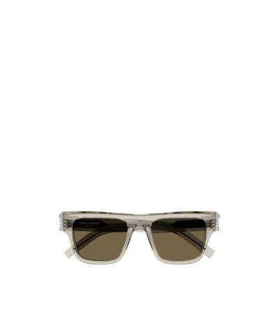 Saint Laurent Sl 469 Square-frame Sunglasses In Brown