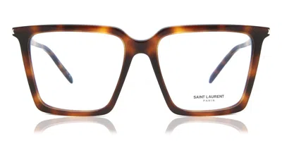 Saint Laurent Sl 474 Opt 002 Women's Glasses Tortoiseshell Size 56 - Free Lenses - Blue Light Block Available In Brown