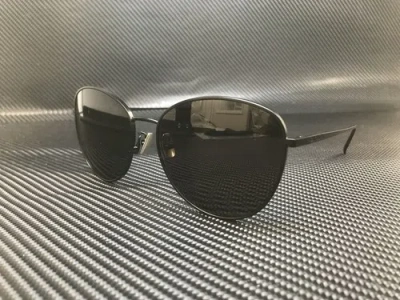 Pre-owned Saint Laurent Sl 486 001 Black Round 57 Mm Women's Sunglasses